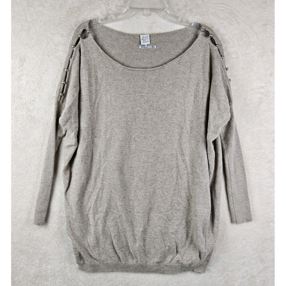 Karl Marc John Women's Cashmere Silk Blend Dolman Button Detail Sweater One Size